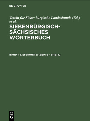 cover image of (Beute – Brett)